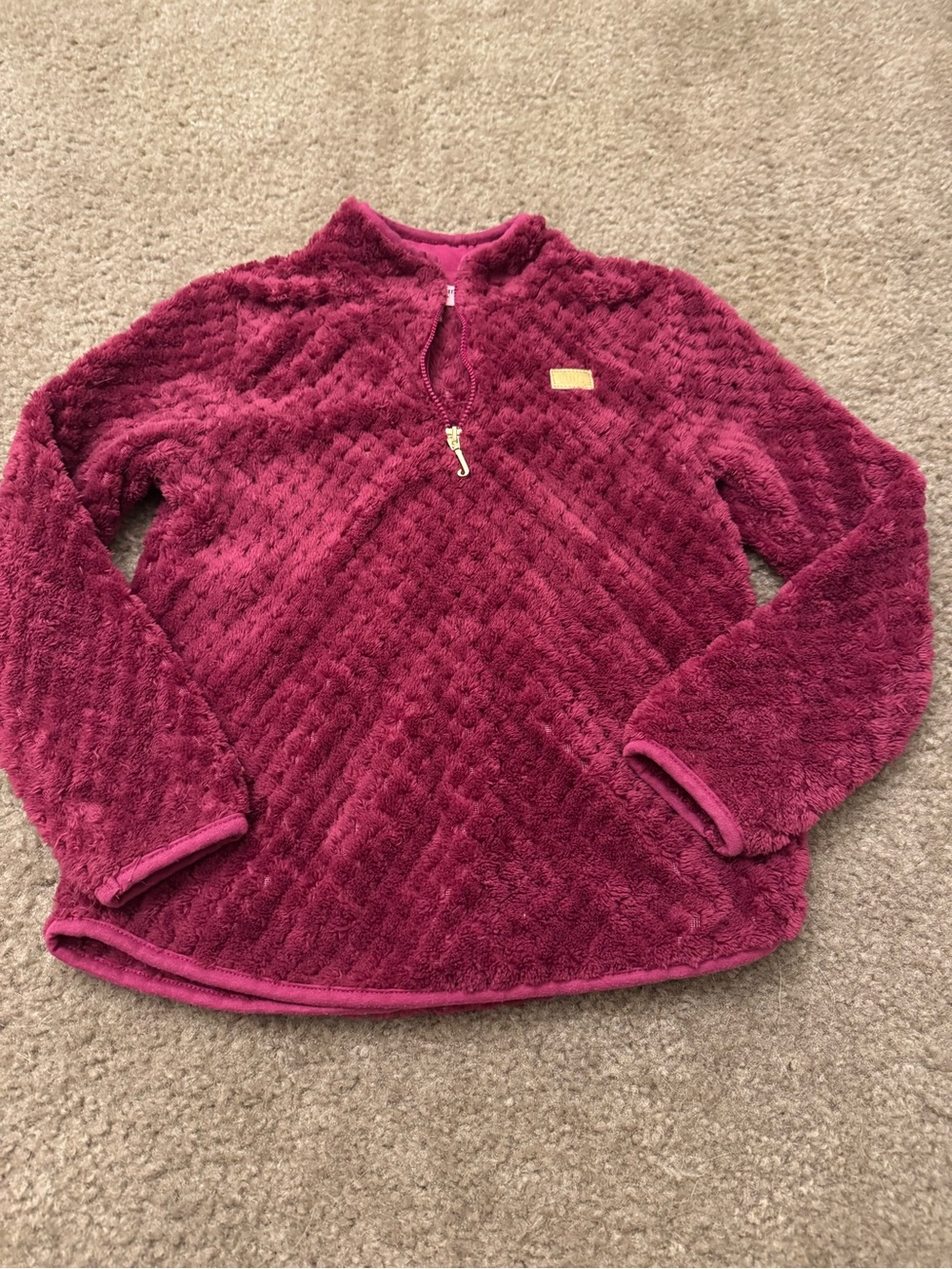 Juicy Couture Plush Half-Zip Turtleneck - Deep Berry Pink